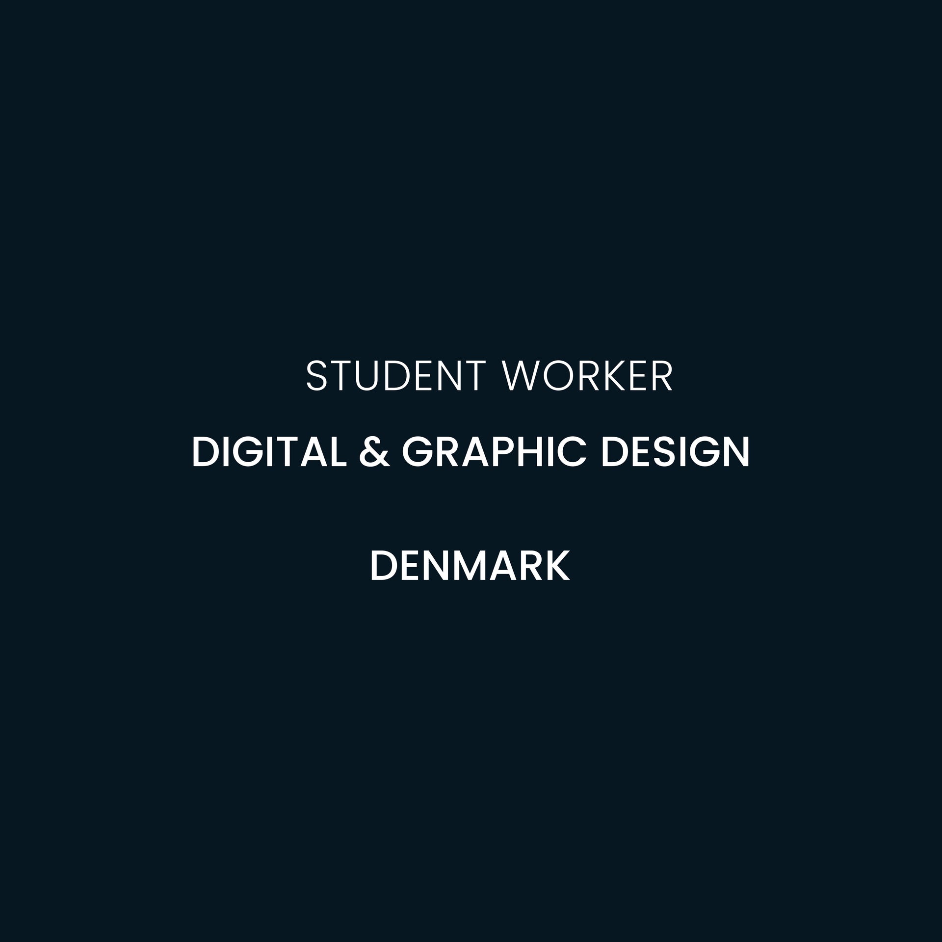 Student Worker– Digital and Graphic Design